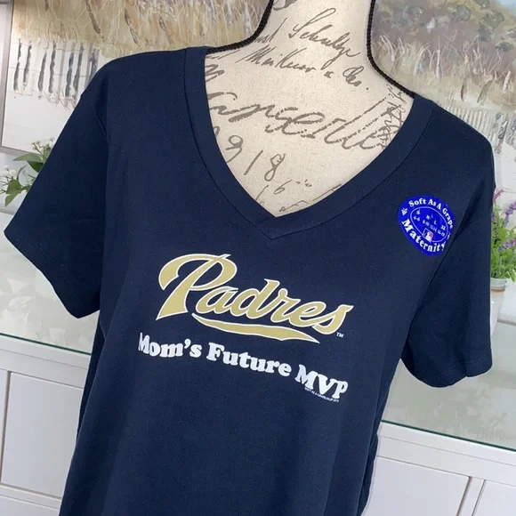 NWT 💙 San Diego Padres Mom’s Future MVP Maternity Short Sleeve Tee Women's XL - Picture 2 of 12